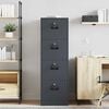 vidaXL File Cabinet with Drawer 2 pcs Anthracite 44 x 50 x 139 cm