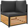 vidaXL Garden Sofa Corner with Cushions Solid Wood Acacia