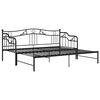 vidaXL Pull-out Sofa Bed Frame without Mattress Black Metal 90x200 cm