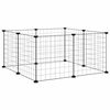 vidaXL 8-Panel Pet Cage Black 70x70x35 cm Steel