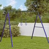 vidaXL Trapeze Bar with Gym Rings for Kids Blue and Dark Green Steel