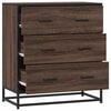 vidaXL Sideboard Brown Oak 68x35x76 cm Engineered Wood and Metal