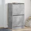 vidaXL Shoe Cabinet with 2 Flip-Drawers Concrete Grey 60x42x108 cm