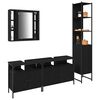 vidaXL Bathroom Furniture Set 4 pcs Black Oak Engineered Wood