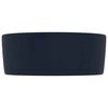vidaXL Luxury Wash Basin Round Matt Dark Blue 40x15 cm Ceramic
