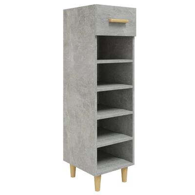 vidaXL Shoe Cabinet Concrete Grey 30x35x105 cm Engineered Wood