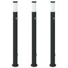 vidaXL Bollard Lights with Sensor&Outlet 3pcs 110 cm Stainless Steel IP44