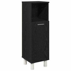 vidaXL Bathroom Cabinet Black Oak 30 x 30 x 95 cm Engineered Wood