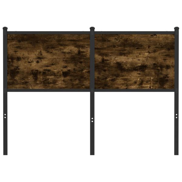 vidaXL Headboard Smoked Oak 120 cm Engineered Wood and Steel