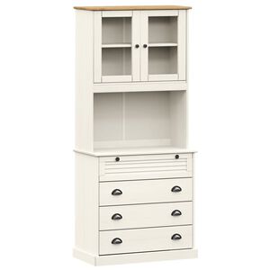 vidaXL Highboard VIGO White 80x40x176 cm Solid Wood Pine