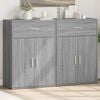 vidaXL Sideboards 2 pcs Grey Sonoma 60x30x84 cm Engineered Wood