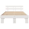 vidaXL Bed Frame with Headboard White 120 x 190 cm Solid Pine Wood