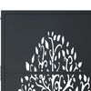 vidaXL Garden Gate Anthracite 100x200 cm Steel Tree Design