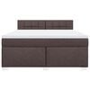 vidaXL Box Spring Bed with Mattress Dark Brown 180x200 cm Fabric