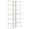 vidaXL Room Divider 3 Panels White Solid Wood Paulownia