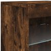 vidaXL Sideboard with LED Lights Smoked Oak 162x37x67 cm