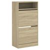 vidaXL Shoe Cabinet Sonoma Oak 60x34x116 cm Engineered Wood