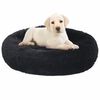 vidaXL Washable Dog & Cat Cushion Black 50x50x12 cm Plush