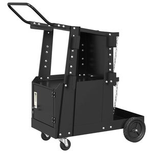 vidaXL Welding Trolley Black 91 x 47 x 96 cm Steel