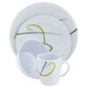 Eurotrail 16 Piece Tableware Set Vienna Grey and Green