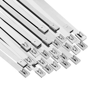 vidaXL Cable Tie 250 pcs 7.9 x 300 mm Silver