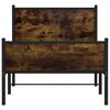 vidaXL Metal Bed Frame without Mattress Smoked Oak 80x200 cm