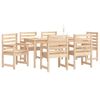 vidaXL 7 Piece Garden Dining Set Solid Wood Pine