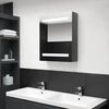 vidaXL LED Bathroom Mirror Cabinet Shining Grey 50x14x60 cm
