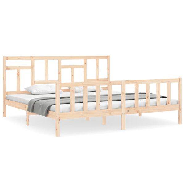 vidaXL Bed Frame without Mattress 200x200 cm Solid Wood Pine