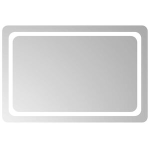 vidaXL LED Bathroom Mirror Transparent 90 x 60 cm Tempered Glass