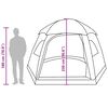 vidaXL Family Tent Igloo 6-Person Grey and Orange Waterproof