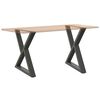 vidaXL Dining Table Legs 2 pcs Anthracite 80x(72-73.3) cm Steel