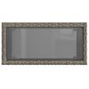 vidaXL Garden Side Table with Glass Top Grey 58x27.5x55 cm Poly Rattan