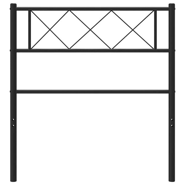 vidaXL Metal Replace Headboard Black 100 cm