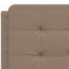 vidaXL Bed Frame without Mattress "Zadar" Cappuccino 140x200 cm Faux Leather