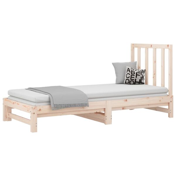 vidaXL Pull-out Day Bed without Mattress 2x(90x190) cm
