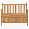 vidaXL Garden Storage Bench Brown 114 x 60 x 90 cm Solid teak wood