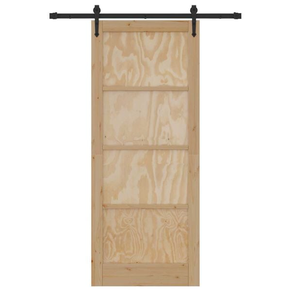 vidaXL Sliding Door ORKDAL Brown 86 x 211 cm Solid Pine Wood