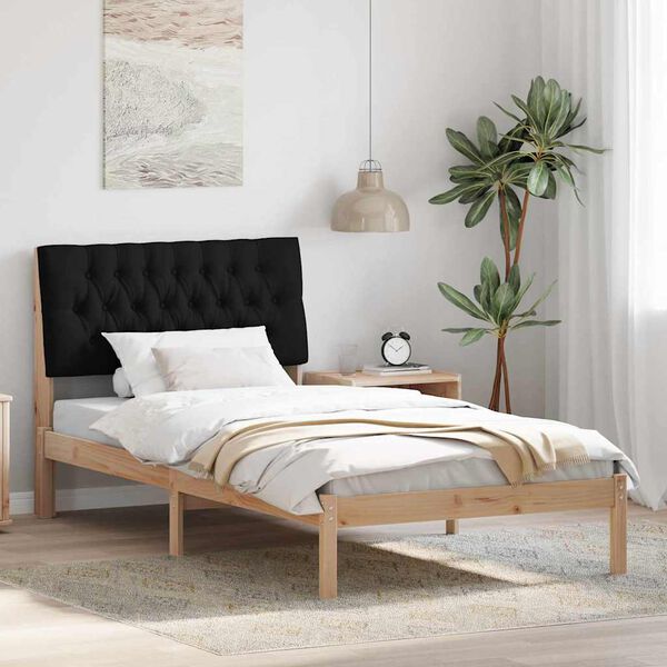 vidaXL Bed Frame with Upholstered Headboard Brown 100 x 200 cm
