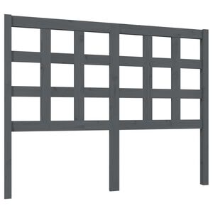 vidaXL Bed Headboard Grey 125.5x4x100 cm Solid Wood Pine