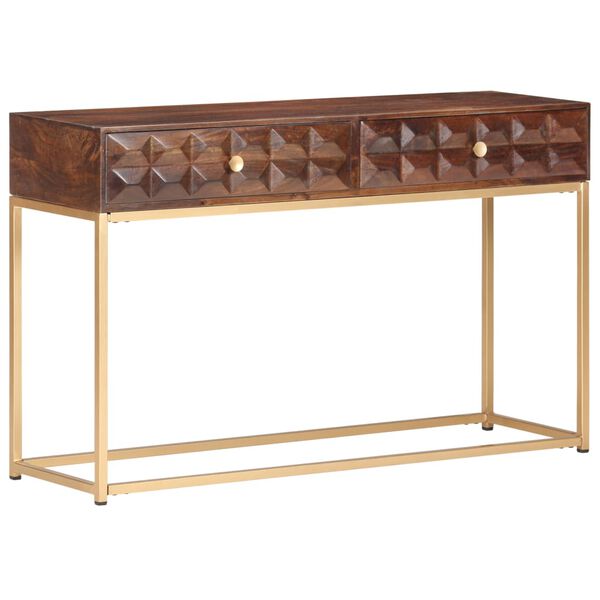 vidaXL Console Table 122x36x75 cm Solid Mango Wood