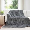 vidaXL Throw Blankets 6 pcs Dark Grey 270 x 240 cm Fleece
