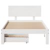 vidaXL Bed Frame with Drawers without Mattress White 90x200 cm
