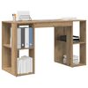 vidaXL Desk with Shelf Artisan Oak 130 x 50.5 x 75 cm Engineered Wood
