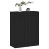 vidaXL Wall Mounted Cabinet Black 69.5x34x90 cm Engineered Wood