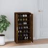vidaXL Shoe Cabinet Smoked Oak 55x35x108 cm Engineered Wood