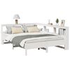 vidaXL Bookcase Bed without Mattress White 150x200 cm King Size Solid Wood Pine