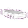 vidaXL Bed Frame White 100 x 210 cm Solid Pine Wood