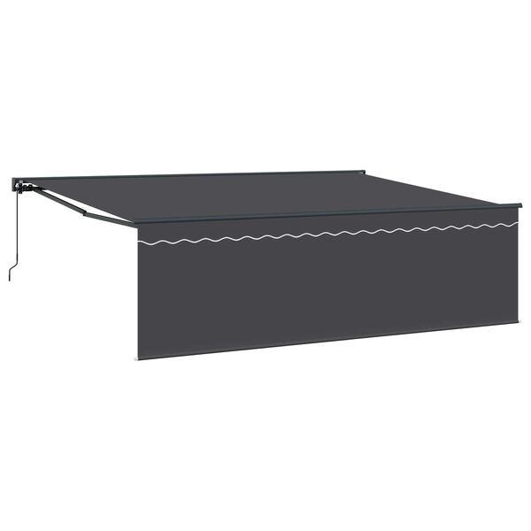 vidaXL Retractable Awning Manual Anthracite 450 x 300 cm