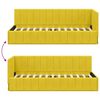 vidaXL Corner Bed Frame with Headboard Yellow 80 cm x 200 cm Velvet